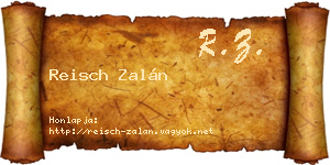 Reisch Zalán névjegykártya